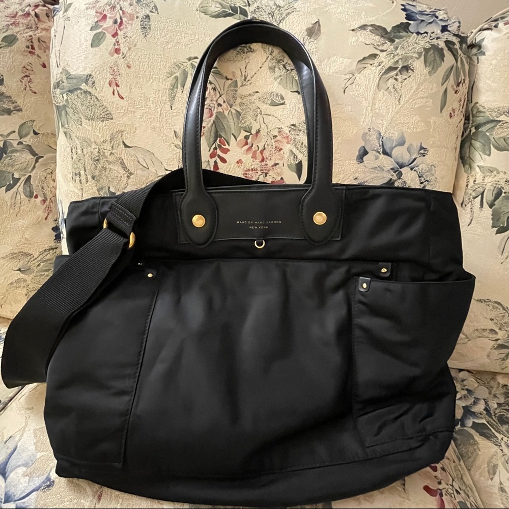 Marc by Marc Jacobs black tote bag baby bag